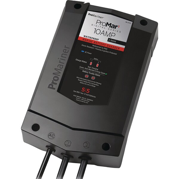Promariner 31510 Promar1 DS Series Marine Battery Charger, 10Amp / 2 Bank 31510 - main